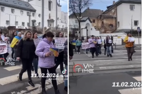 "Мобілізація ухилянтів": у Вінниці жінки вийшли на мітинг